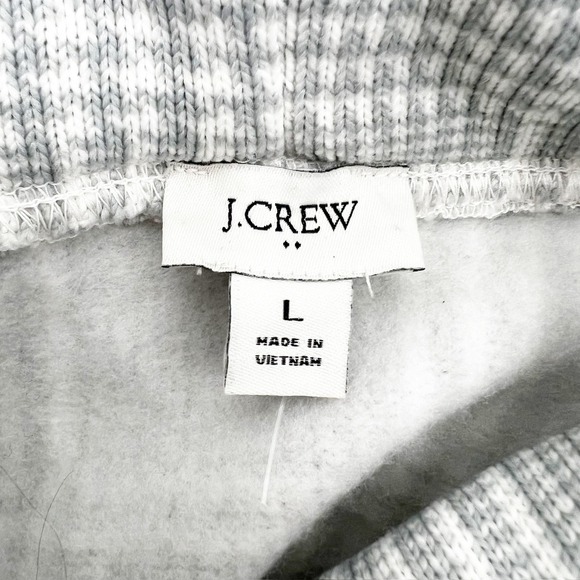 J. Crew Plaid Turtleneck Sweater Long Sleeve Gray White Women's Size L - Picture 3 of 5